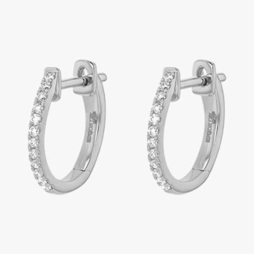 Huggie Earrings — 18K Gold, VS Clarity Natural Diamonds