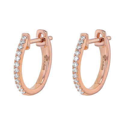Huggie Earrings — 18K Gold, VS Clarity Natural Diamonds