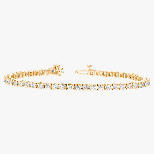 Diamond Tennis Bracelet — 18K Gold, VS Clarity Natural Diamonds